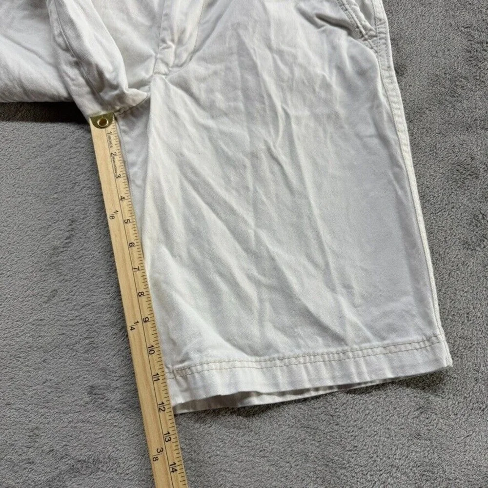 National Outfitters Flat Front Chino Shorts Mens‎ White Measured 32x12 Casual